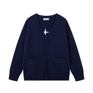 Stone Island Navy Blue Cardigan